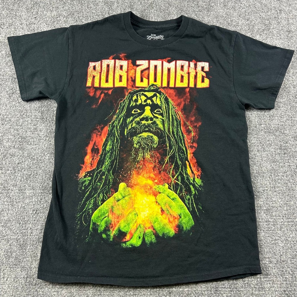 Rob Zombie Graphic T-Shirt Mens Medium‎ Black 2023 Licensed Rock Metal Tee